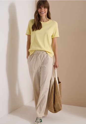 cecil, Cecil Stoffhose "Style Neele" Elastikbund, feines Streifemuster, Loose Fit