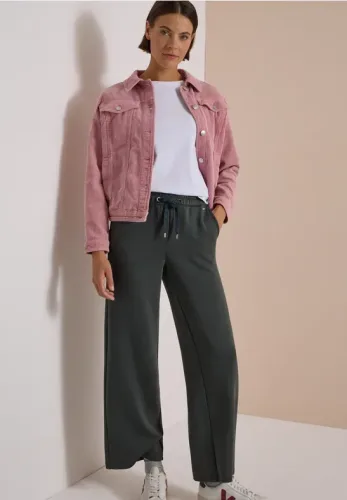 Wide Leg Hose in Silk-Touch-Qualität