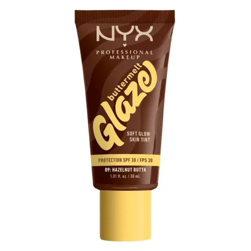 NYX-PROFESSIONAL-MAKEUP - Buttermelt Glaze Foundation LSF 30, 30 ml,  Hazelnut Butta