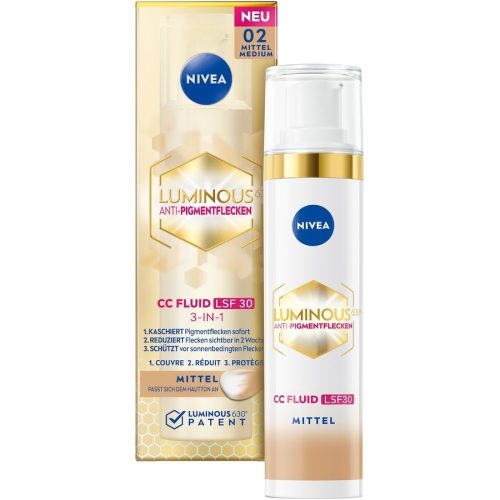 Nivea - Face Cellular Luminous630® 3-in-1 CC Fluid, 40 ml, Medium