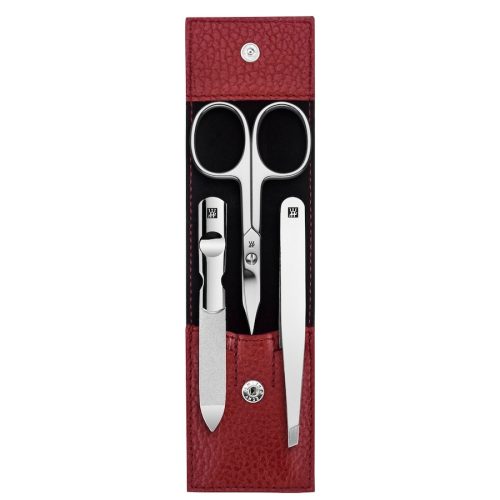 ZWILLING Beauty Classic Manicure Set 3pcs. Leather, Red Hand- & Nagelpflegesets 1 ct