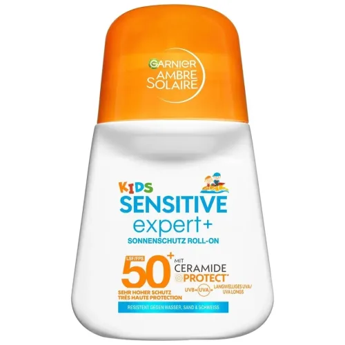 Garnier - Ambre Solaire Kids Sensitive expert+ Sonnenschutz Roll-On LSF 50+, 50 ml