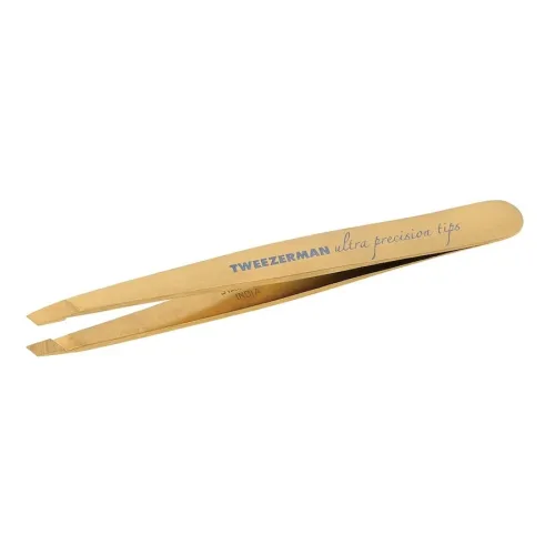 Tweezerman Ultra Precision Slant Tweezer - Gold Pinzetten 1 ct 1 Stück