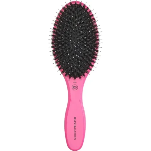 undefined, Olivia Garden Expert Care Oval Wildschwein-/Nylonborsten Pink