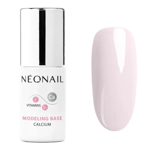 NEONAIL, NÉONAIL UV Nagellack Base Modeling Base Calcium Nagelunter- und Nagelüberlack 7 ml Basic Pink