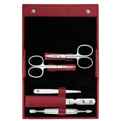 ZWILLING Beauty Classic Manicure Set 5pcs. Leather, Red Hand- & Nagelpflegesets 1 ct