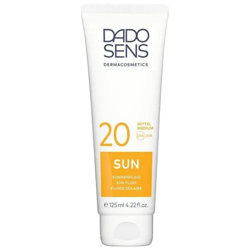 DADO SENS Dermacosmetics SUN Fluid SPF 20 Sonnenschutz 125 ml Weiss
