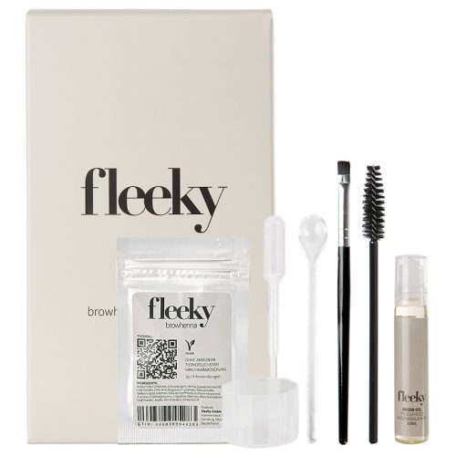 Fleeky Browhenna Kit - Augenbrauen Haar- und Hautfärbeset Augenbrauenfarbe 1 ct Blonde