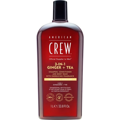 American Crew, Crew Hair & Body Care - American Crew 3-in-1 Ginger & Tea Shampoo, Conditioner & Body Wash