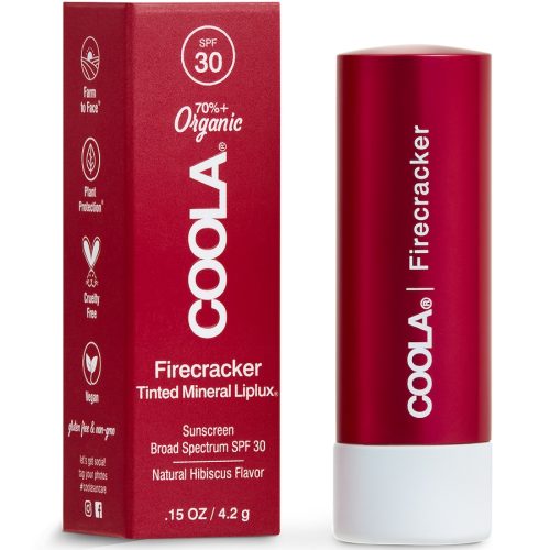 Coola - Mineral Liplux Getönter Lippenbalsam SPF30 - Firecracker, One Size, Rosa Himbeere