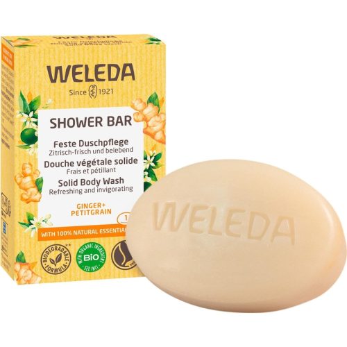 Weleda - Feste Duschpflege Ginger + Petitgrain, 75 g