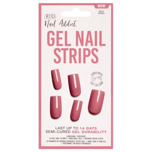 Ardell - Gel Nail Strips, Wild Rose, Set