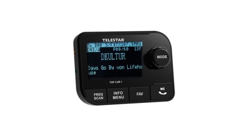 Telestar, Telestar TOP CAR 1 DAB+ Empfänger Freisprechfunktion, Saugnapfhalterung