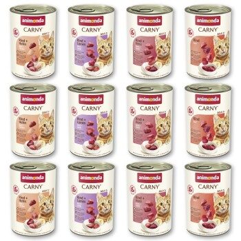 animonda Carny Nassfutter Katze Adult, Mixpaket Fleischauswahl 12x400 g Mixpaket 1