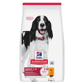 Hill's Science Plan Trockennahrung für Hunde, Medium Adult mit Huhn 2.5 kg