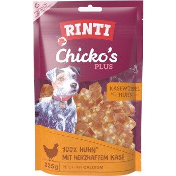 RINTI Chicko Plus Käsewürfel, Huhn mit Käse 225 g