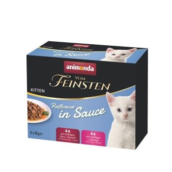 animonda Vom Feinsten Nassfutter Kitten, Raffinesse, in Sauce, Mixpack 8x85g