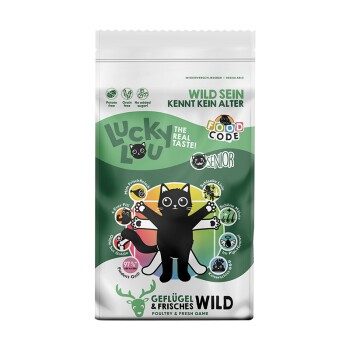 Lucky Lou Trockenfutter Katze, Senior, Geflügel und Wild 9 kg