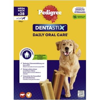 Pedigree Zahnpflege Dentastix Multipack 28 Stück für große Hunde