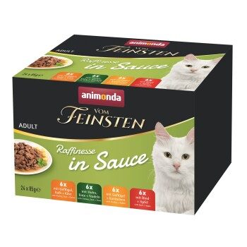 animonda Vom Feinsten Nassfutter Katze, Adult, Raffinesse, in Sauce, Mixpack 24x85g