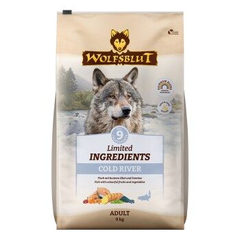 WOLFSBLUT Limited Ingredients Trockenfutter Hund, Adult, Cold River 9 kg