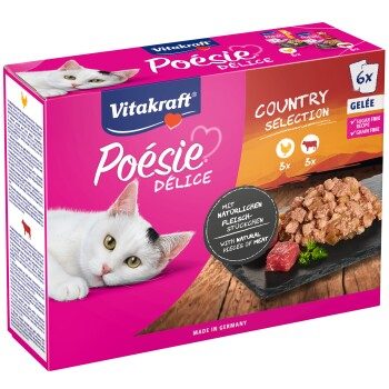 Vitakraft Poésie Delice Adult 6x85g Huhn und Rind, in Gelee