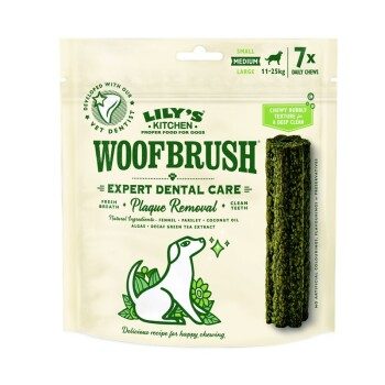LILY'S KITCHEN Woofbrush Zahnkauartikel für Hunde 7 Stück für mittelgroße Hunde 7x28 g