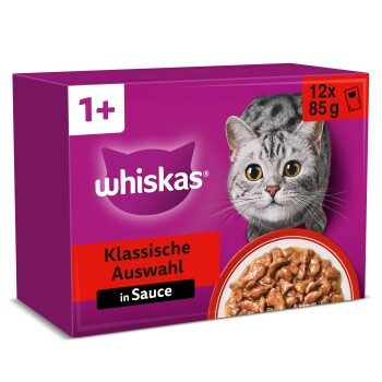 Whiskas Multipack 1+ Klassische Auswahl in Sauce 12x85 g