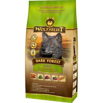 WOLFSBLUT Nassfutter Hund Adult Dark Forest mit Wild und Süßkartoffel 2 kg