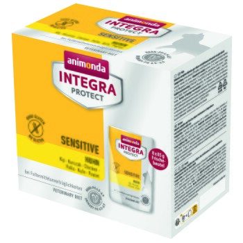 animonda Integra Protect Nassfutter Katze, Adult, Sensitive Huhn 8x85 g
