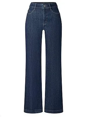 Mac, Mac - Dream Jeans Wide Leg, für Damen, Nachtblau, Größe W34