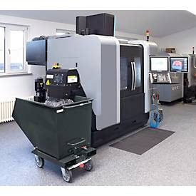 Muldenkipper 4702, 450 l, anthrazit RAL 7016, mit Ablasshahn und Sieb