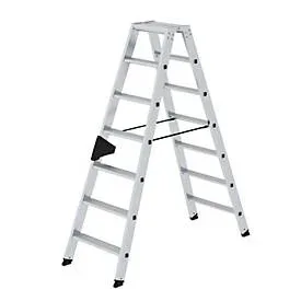 MUNK, Stufen-Stehleiter beidseitig begehbar 2x7 Stufen