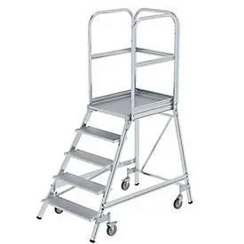 MUNK Günzburger Steigtechnik, MUNK Günzburger Steigtechnik 50105 Aluminium Podestleiter Arbeitshöhe (max.): 3.2 m Silber 35 kg