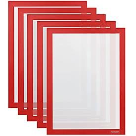 magnetoplan, MAGNETOPLAN Magnetrahmen magnetofix A4 1130306 rot 5 Stk.