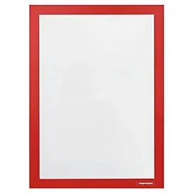 magnetoplan, MAGNETOPLAN Magnetrahmen A4 1131906 selbstklebend, rot 2 Stk.