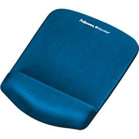 Fellowes, FELLOWES Mausmatte Plushtouch 9287302 blau, mit Handgelenkauflage