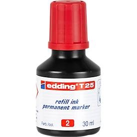 edding, EDDING Nachf&uuml;lltuschen T25 T-25-2 rot 30ml
