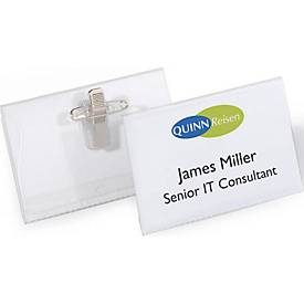 DURABLE, DURABLE Namenschild Kombiklemme 8101/19 transp., PVC, 54x90mm 50 Stk.