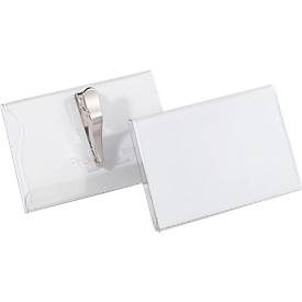 DURABLE, DURABLE Standard Namensschild mit Krokodilklemme 811119 175 x 185 mm 25 Stück