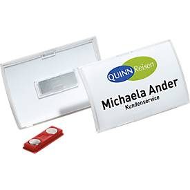 DURABLE, DURABLE Namensschild ClickFold 90x54mm 821519 10 St&uuml;ck mit Magnet