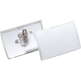 DURABLE, DURABLE Namensschild Click Fold 8214/19 m.Kombiklemme, 54x90mm 25Stk.