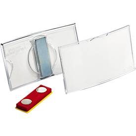 DURABLE, DURABLE Namensschild Konvex mit Magnet 8123/19 transp.,acryl,40x75mm 25 Stk.