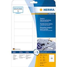 HERMA, HERMA Namensetiketten 88,9x33,8mm 4515 weiss 320 Stk./20 Bl.