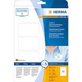 HERMA, HERMA Namensetiketten 80x50mm 4587 weiss 100 Stk./10 Bl.