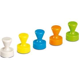 Maul, Maul Neodym Magnet (Ø x H) 12 mm x 16 mm Kegel Weiß, Gelb, Blau, Grün, Orange 10 St. 6168599