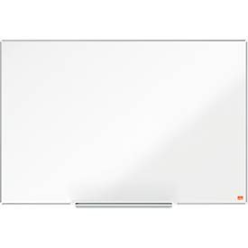 Nobo, Nobo Impression Pro Wandmontierbares Magnetisches Whiteboard 1915395 Emaille Schlankes Alurahmen InvisaMount-Montagesystem 900 x 600 mm Weiss