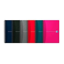 OXFORD, OXFORD Office Essentials Notizbuch DIN A5 Kariert Spiralbindung Pappe Farbig sortiert 180 Seiten 5 Stück à 90 Blatt