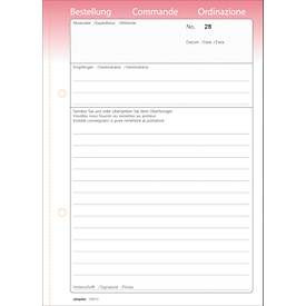 Simplex, SIMPLEX Bestellscheine D/F/I A5 15224 rosa/weiss 50x2 Blatt
