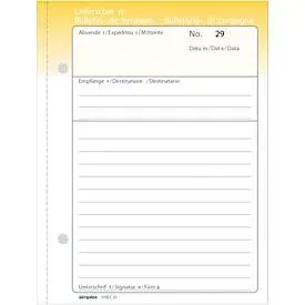 Simplex, SIMPLEX Lieferscheine D/F/I A5 15177 gelb/weiss 50x2 Blatt